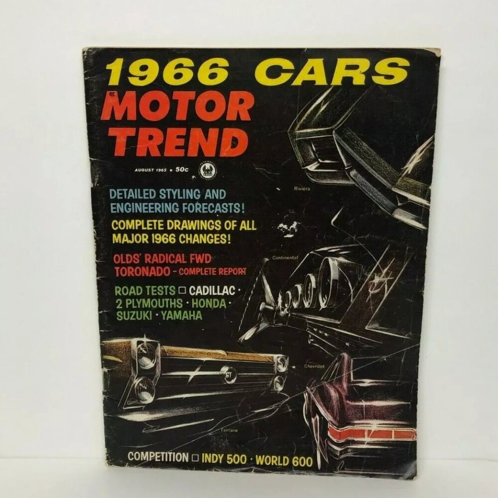 Vintage Magazine Motor Trend August 1965 - Cadillac De Ville - Indy 500